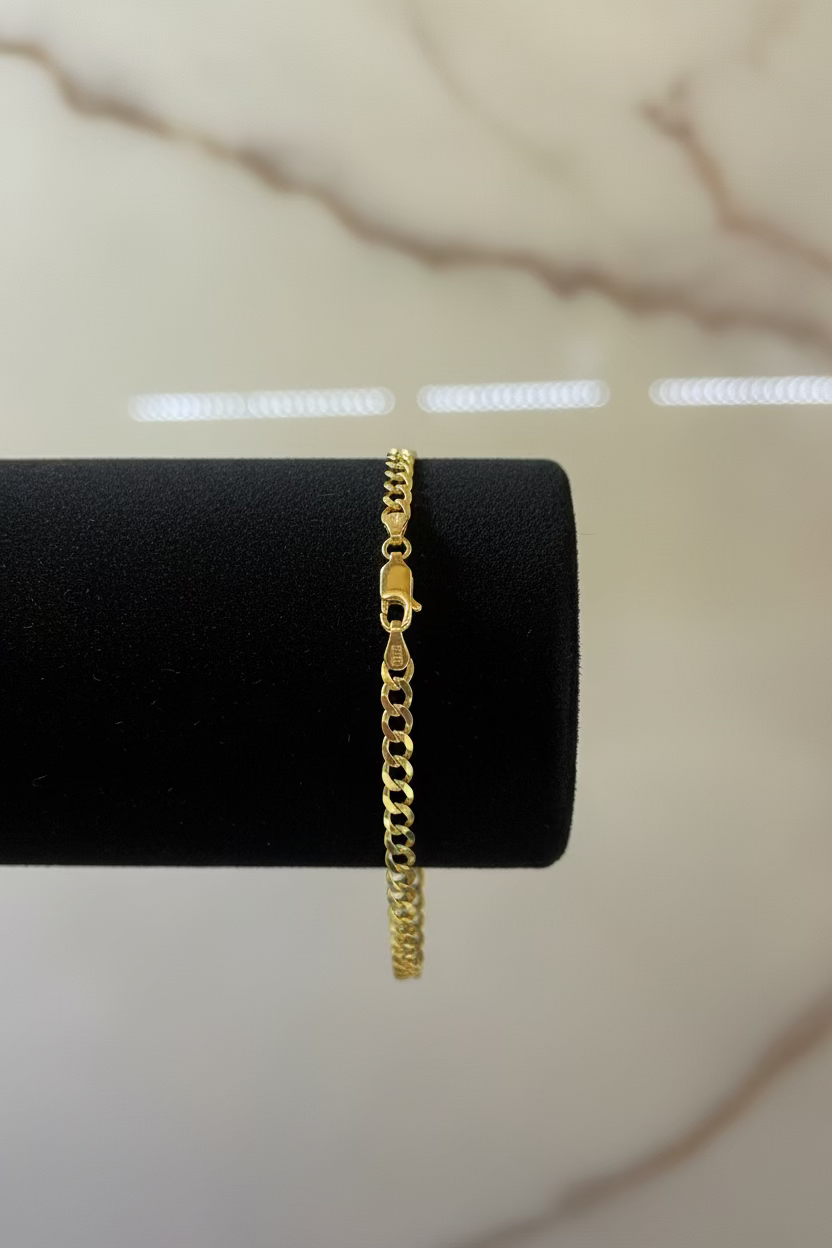 10K Curb Bracelet Link