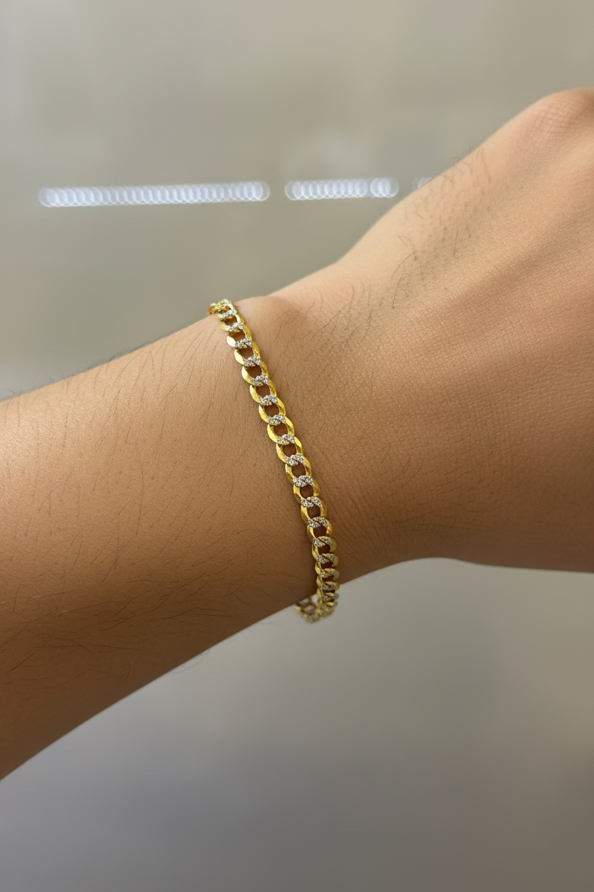 14K Pave Bracelet