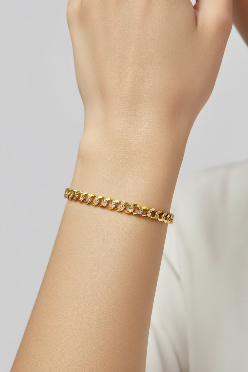 14K Pave Bracelet