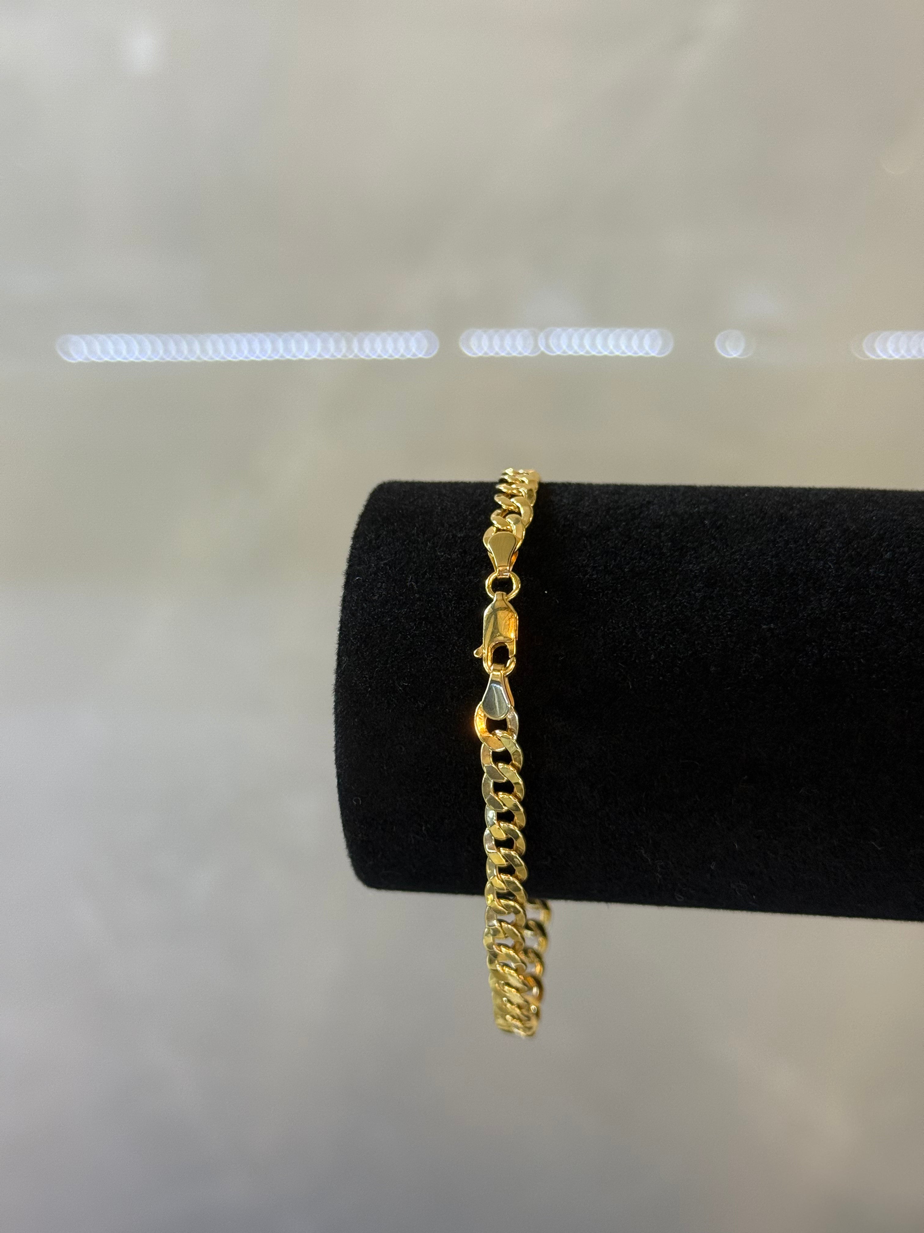 14K Curb Bracelet Link