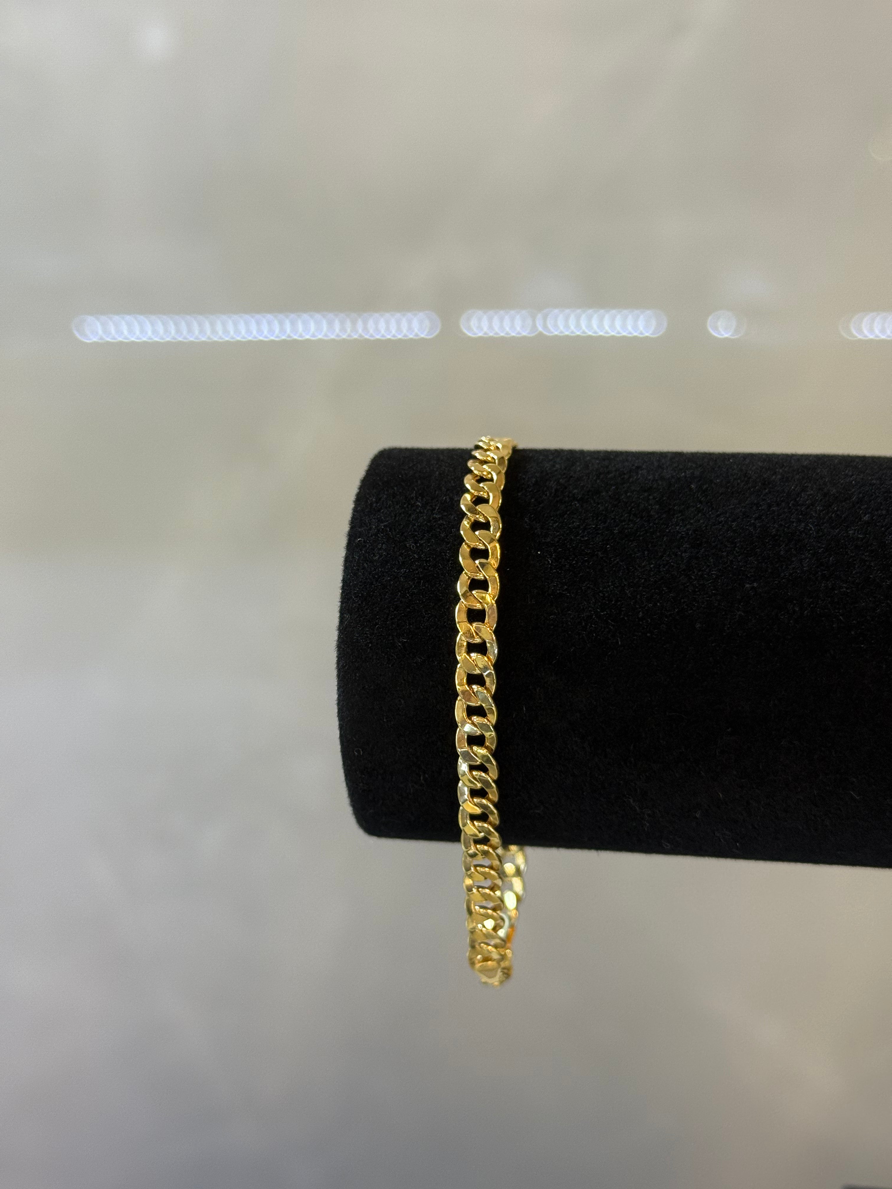 14K Curb Bracelet Link