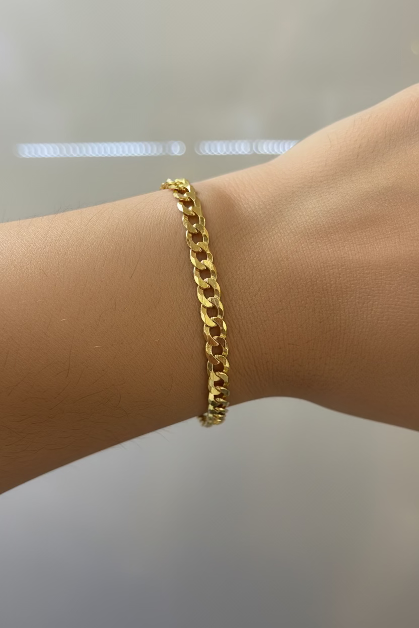 10K Curb Bracelet Link