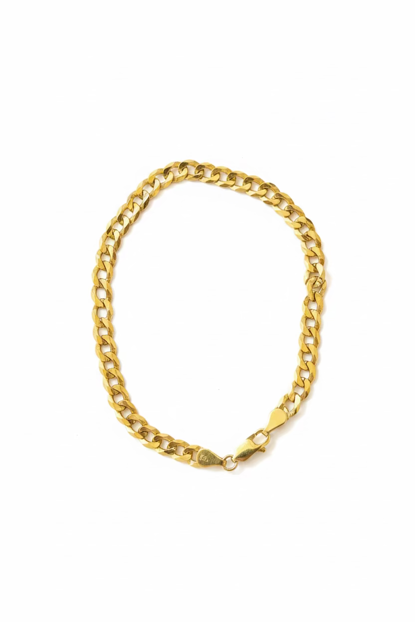 10K Curb Bracelet Link
