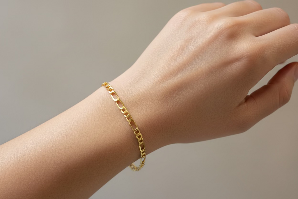 14K Figaro Bracelet