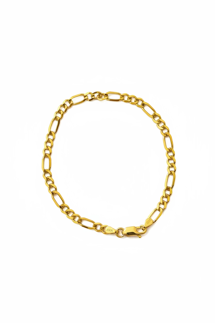 14K Figaro Bracelet