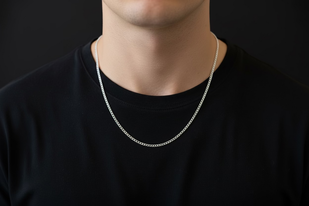Sterling Silver Curb Chain 55