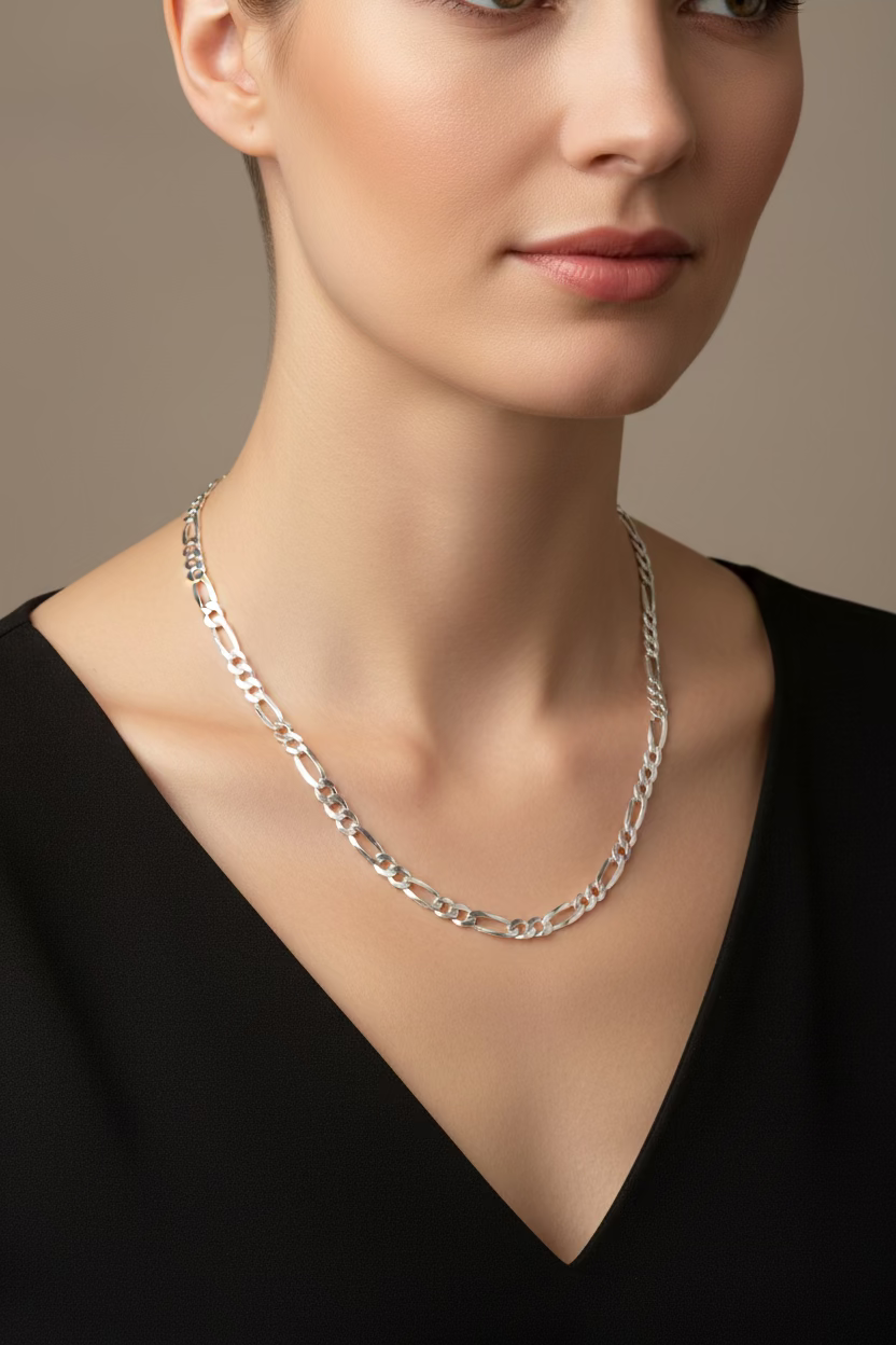 Sterling Silver Figaro Necklace