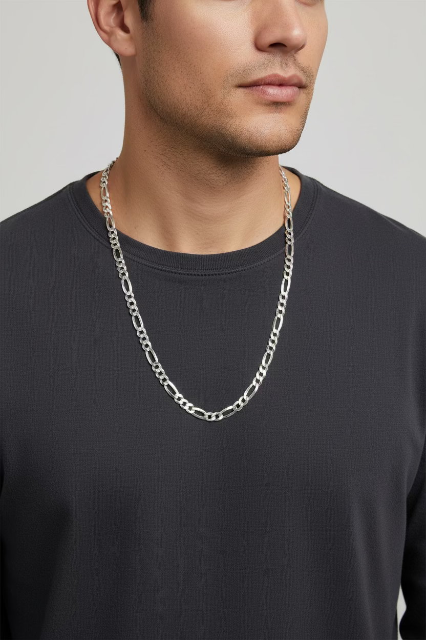 Sterling Silver Figaro Necklace