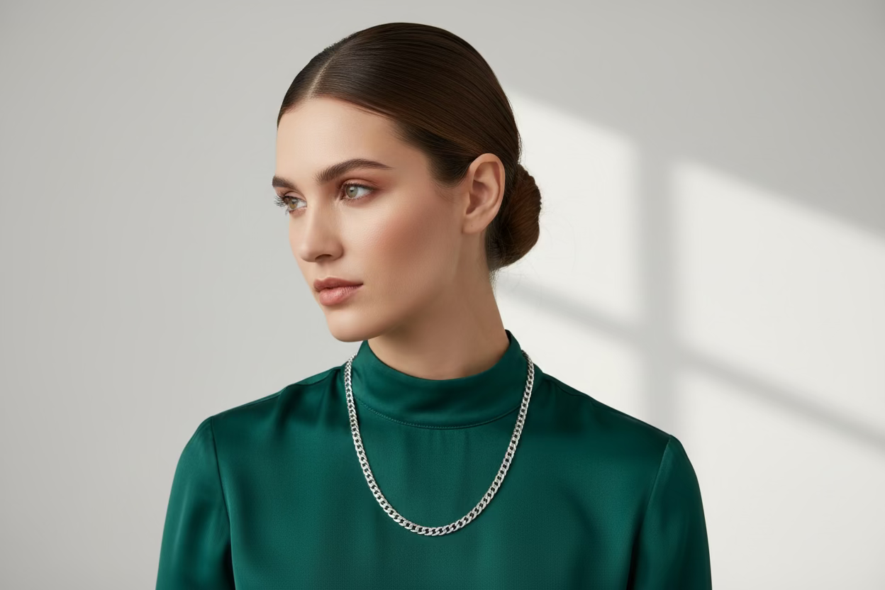 Sterling Silver Curb Chain 8