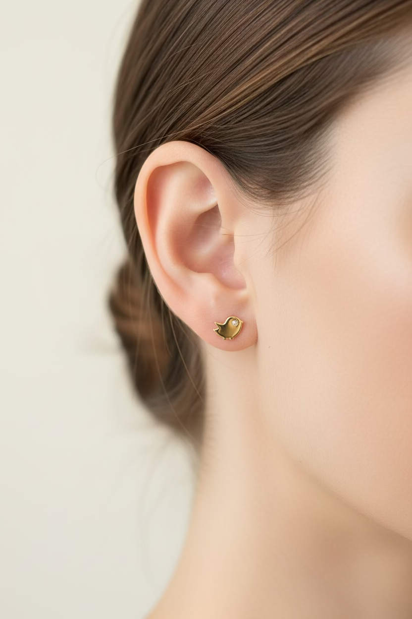 10K Bird Earrings