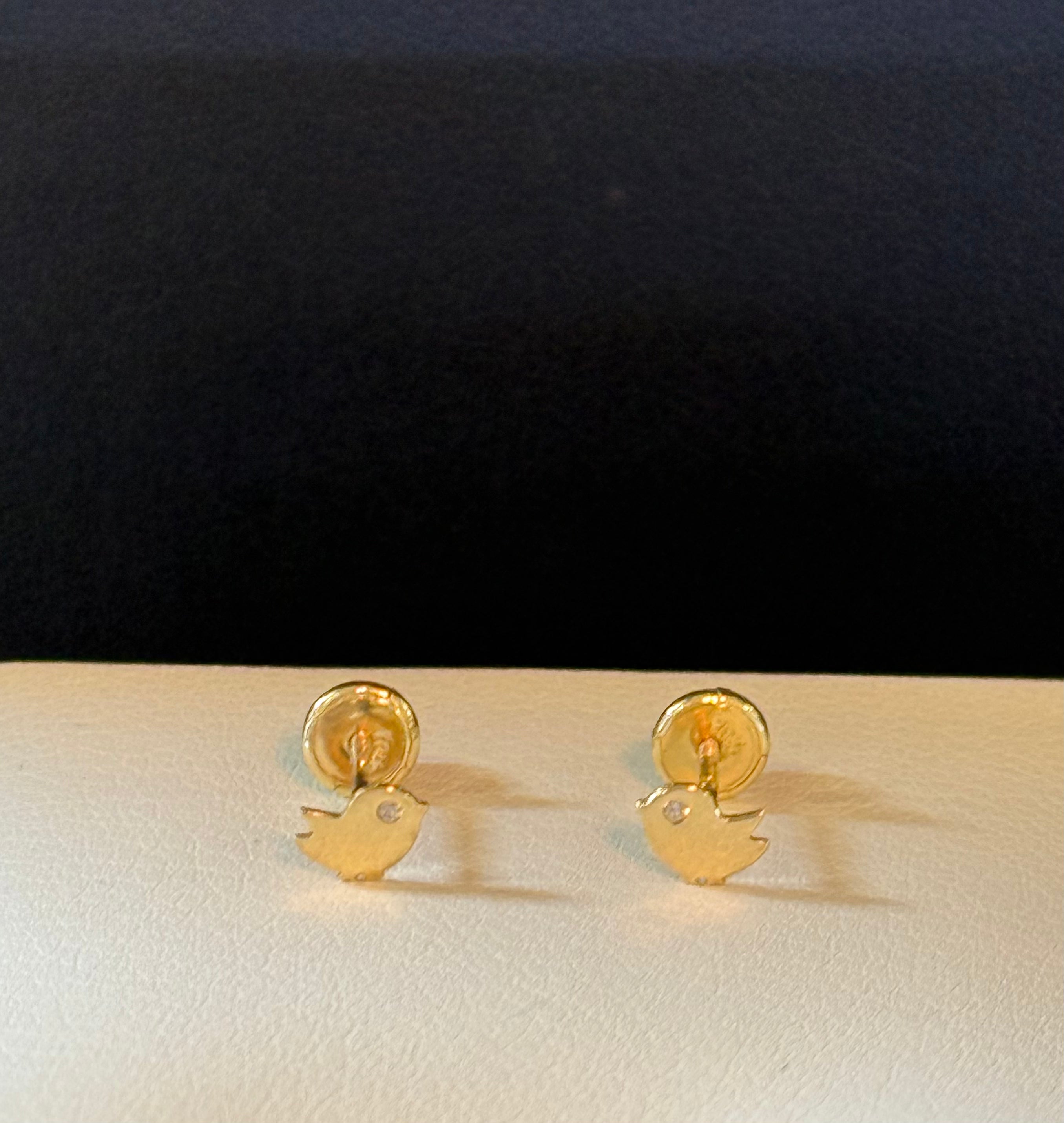 10K Bird Earrings