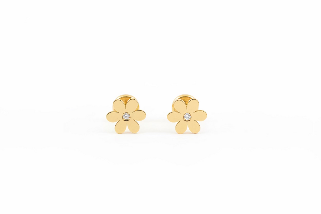 10K Flower Earrings