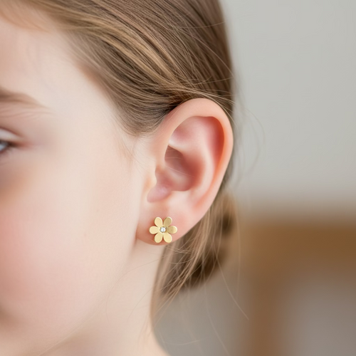 10K Flower Earrings
