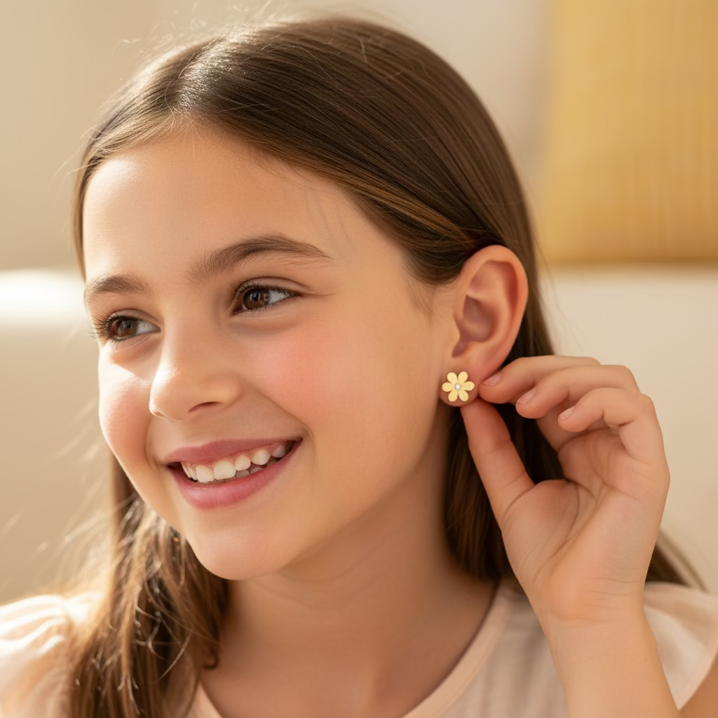 10K Flower Earrings
