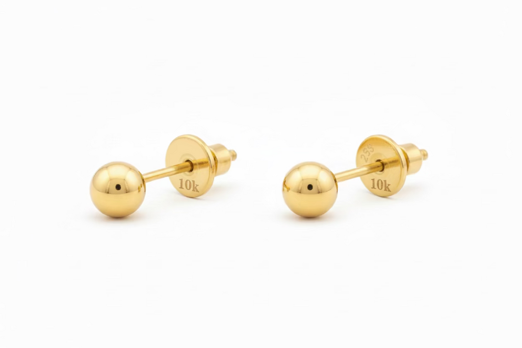 10K Ball Earrings