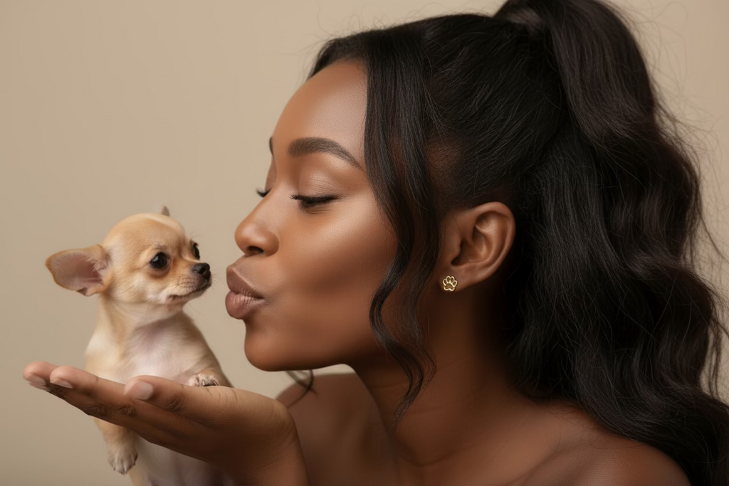 10K Dog Paw Earrings