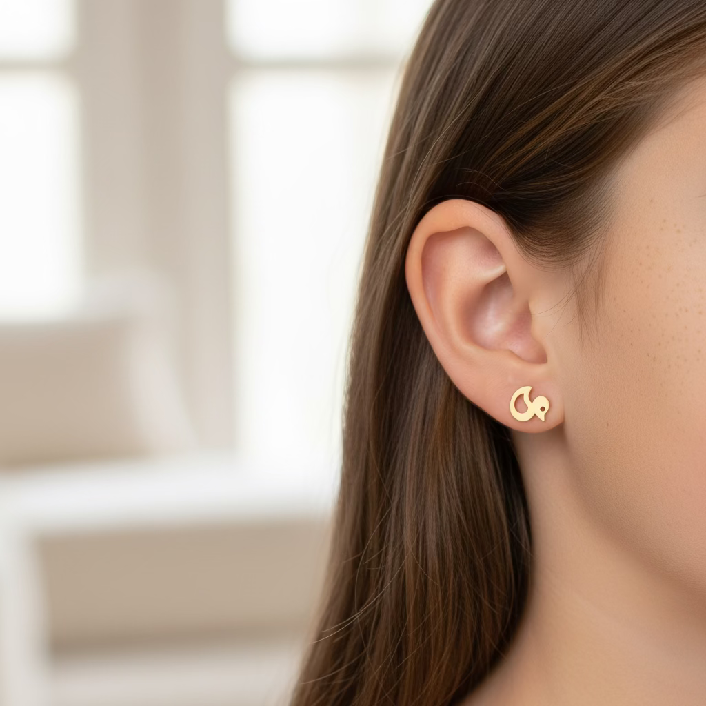 10K Duck Earrings