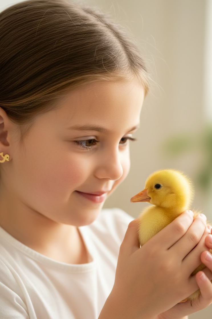 10K Duck Earrings