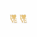 10K Love Earrings