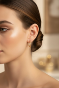 18K Hoop Earring Twisted