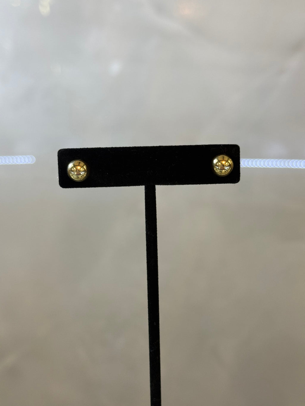 10K Button Earrings