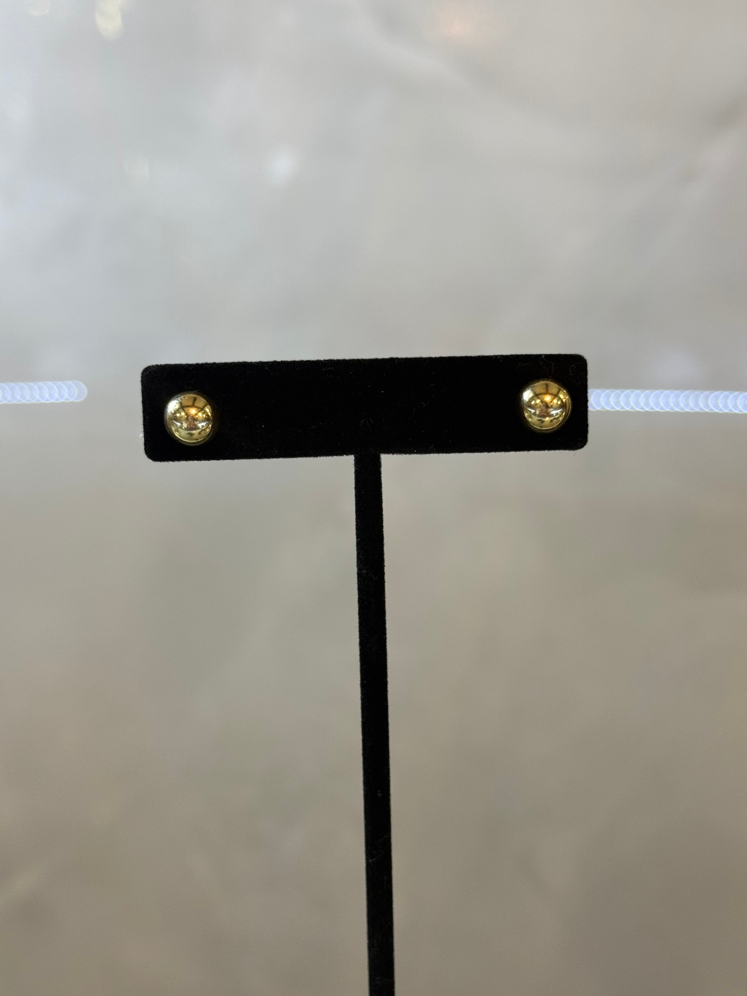 10K Button Earrings