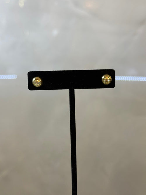 10K Button Earrings