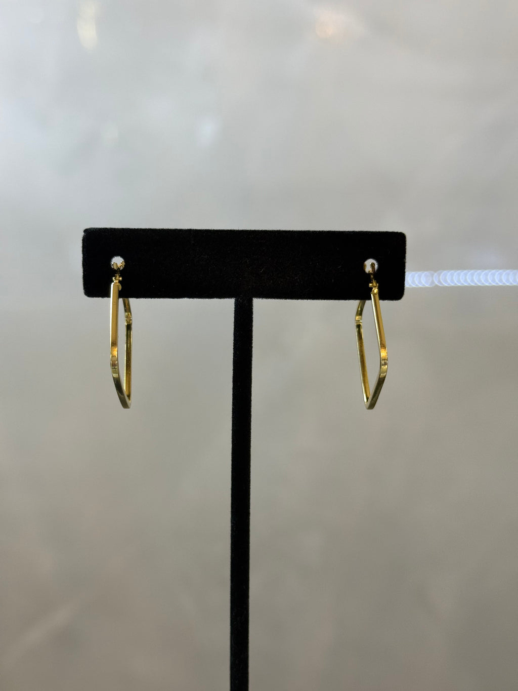 10K Hoop Framed Diamond Earrings