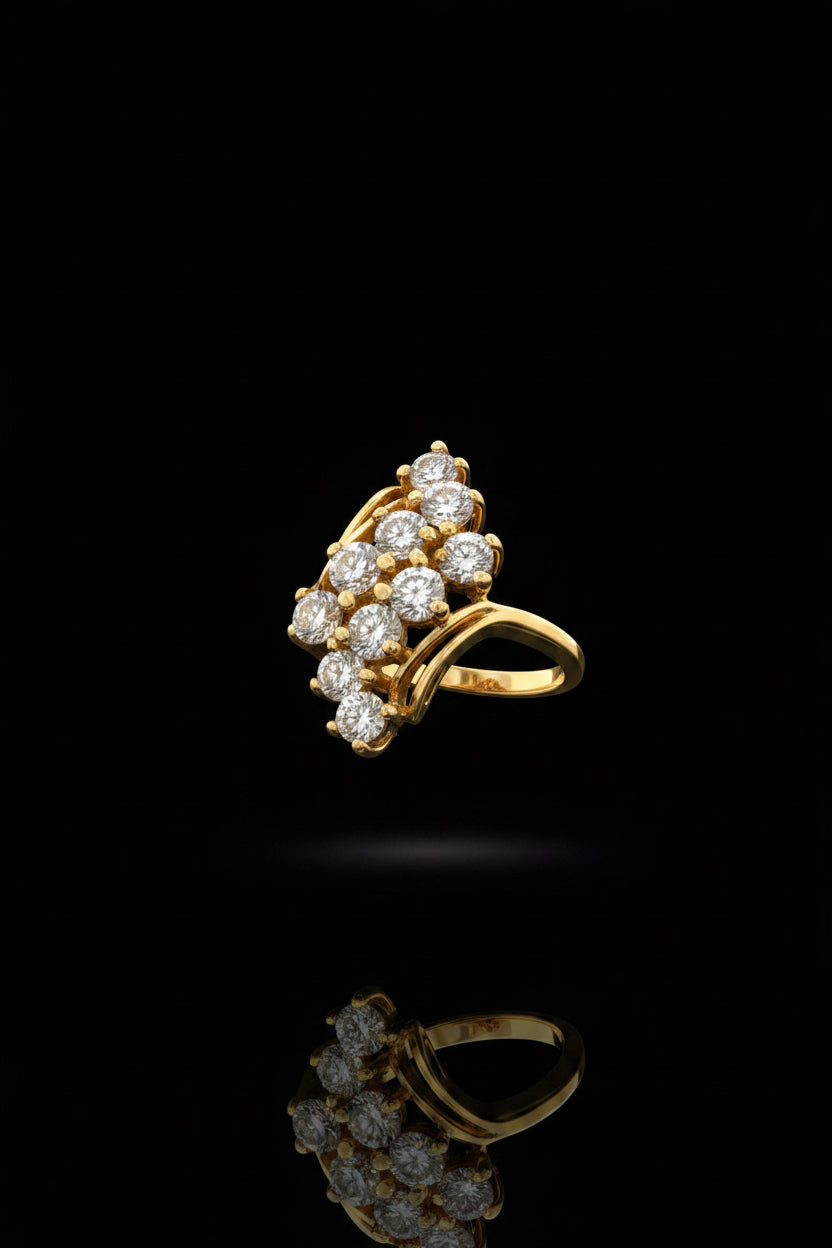 10k Rocky Ring CZ diamond