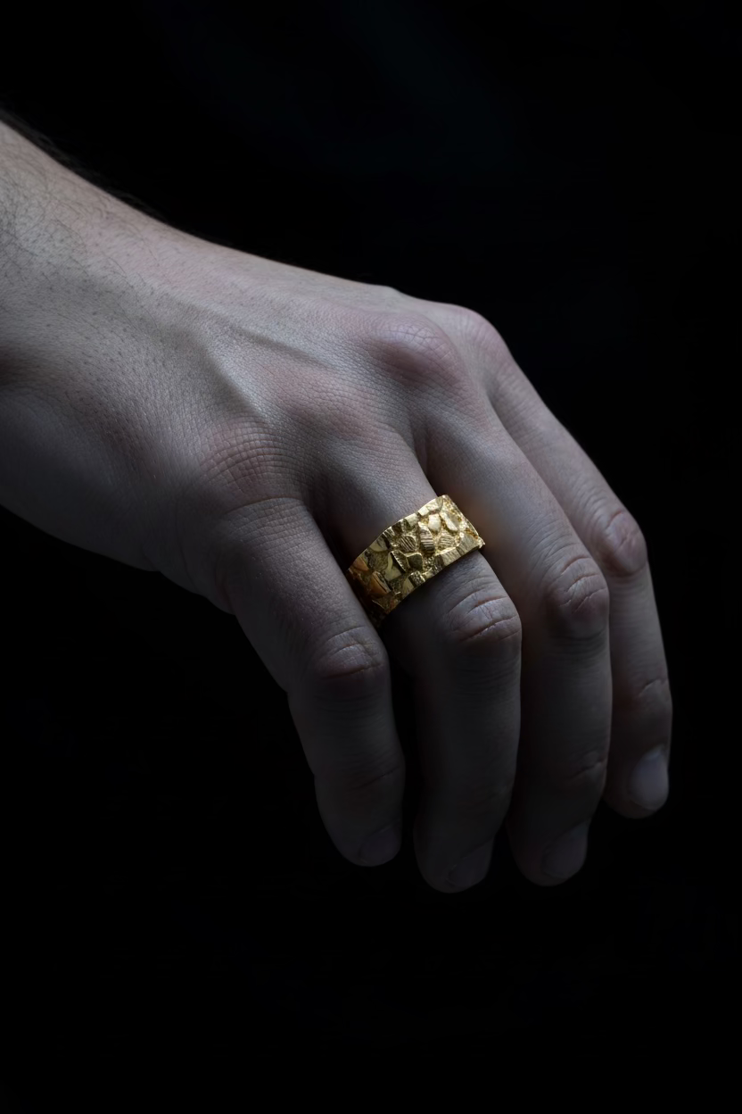 10k Men Nugget Ring