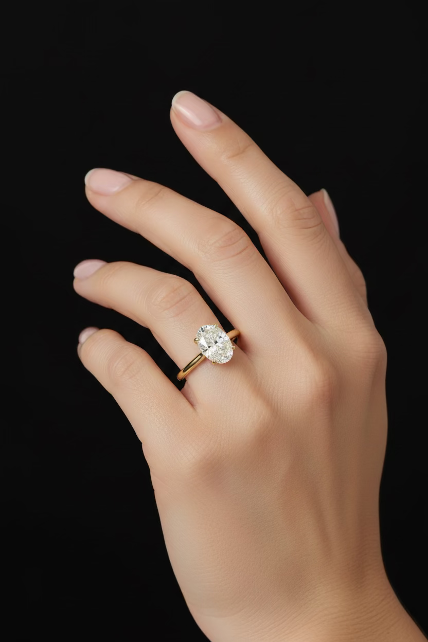10k Oval Ring