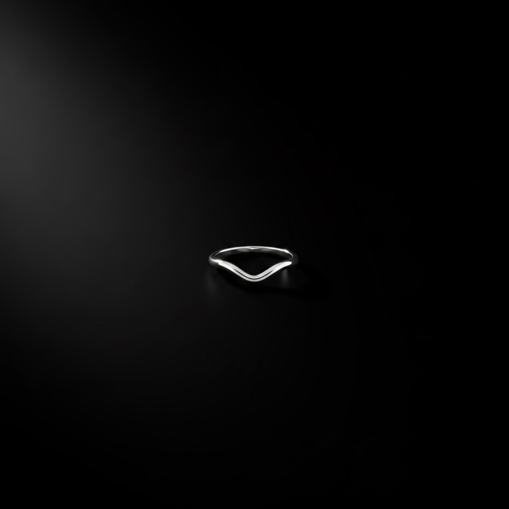 14k White Gold Band