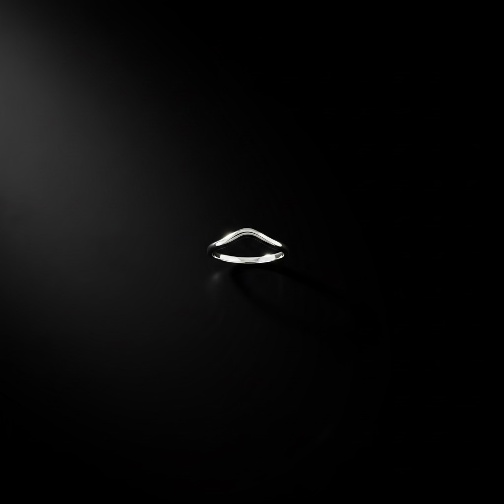 14k White Gold Band