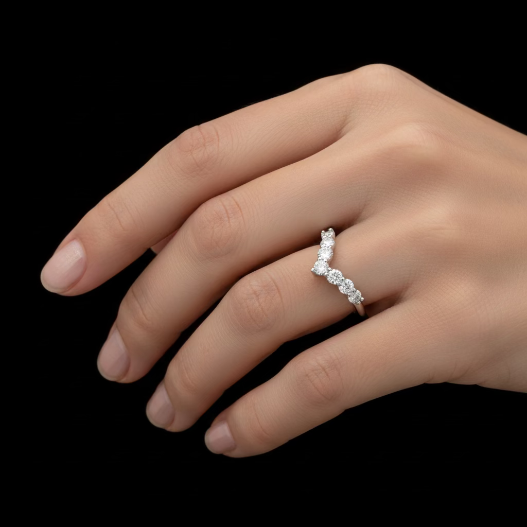 14k White Gold Natural Diamond Ring