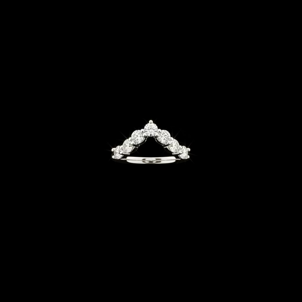 14k White Gold Natural Diamond Ring