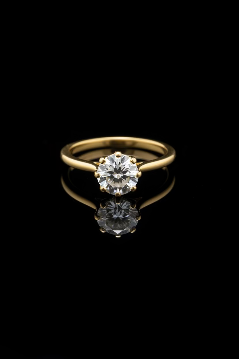 10k Round Lab Diamond Ring
