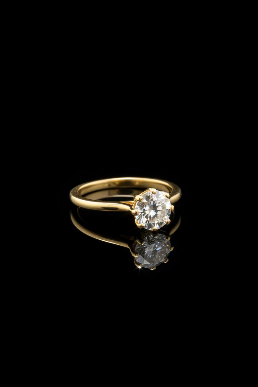 10k Round Lab Diamond Ring