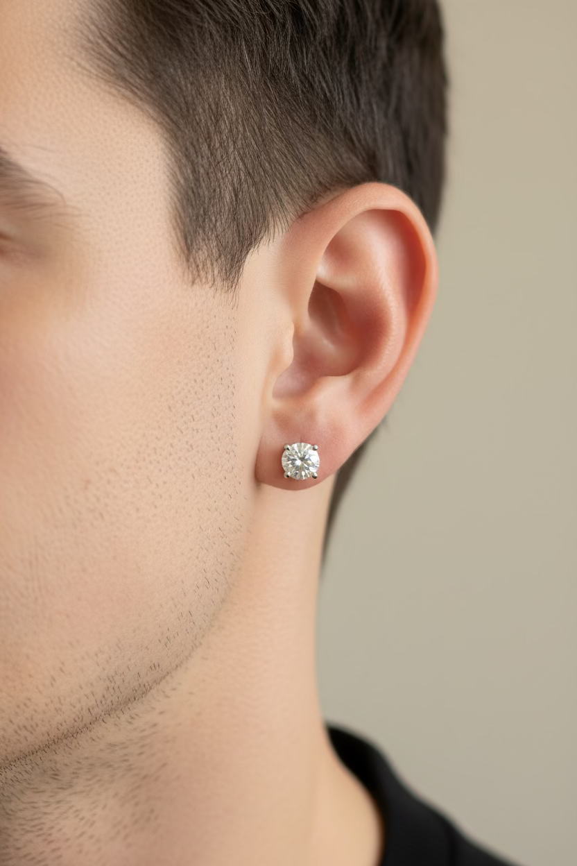 14k Men Martini Earring