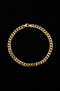 14K Curb Bracelet Hollow Link