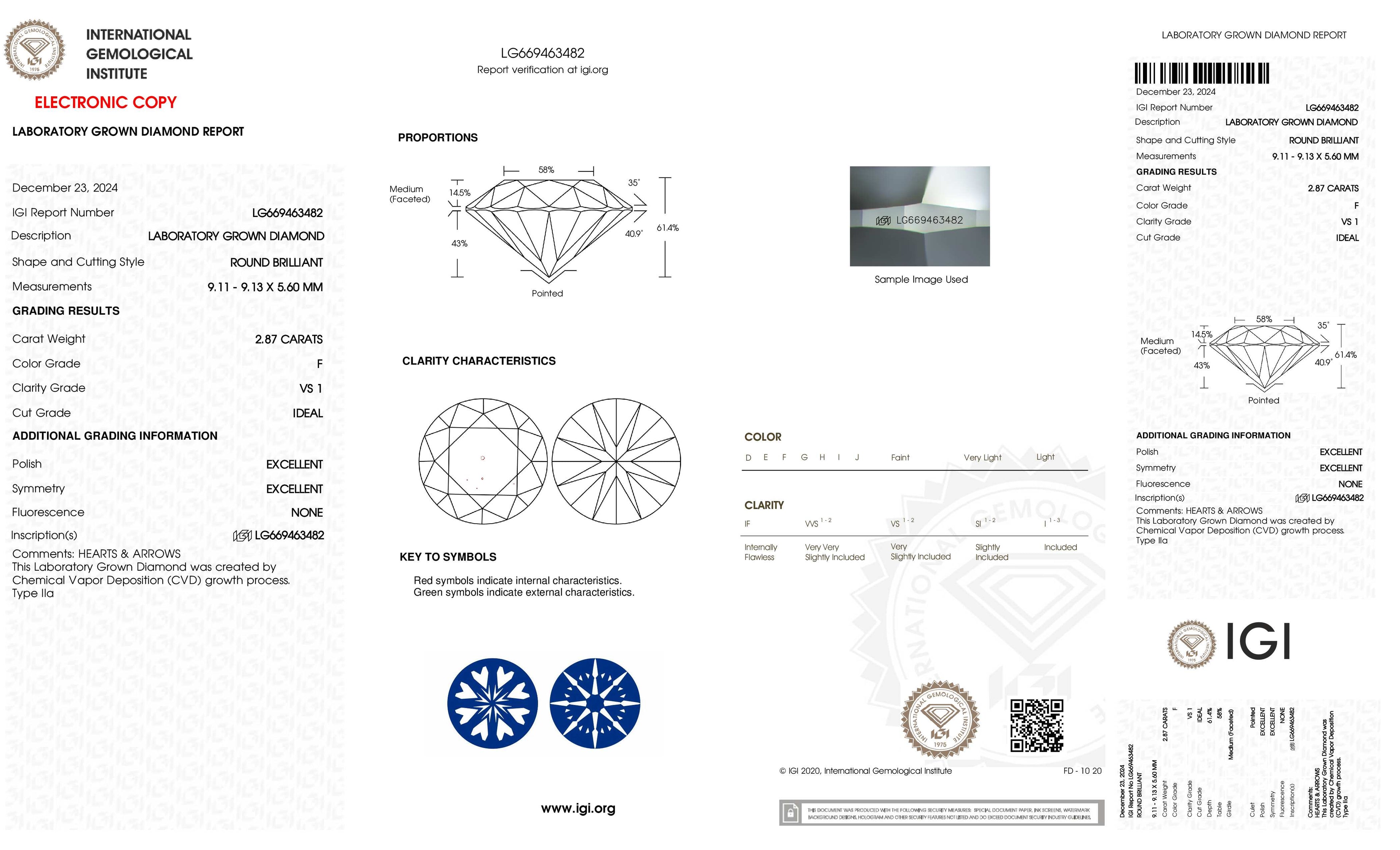 14k Round Lab Diamond Ring
