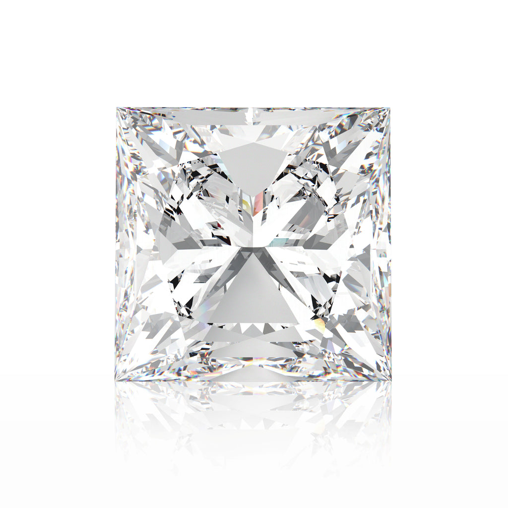 3.09 Carat Princess- Lab Grown-D Color-VVS2 Clarity- IGI Certified
